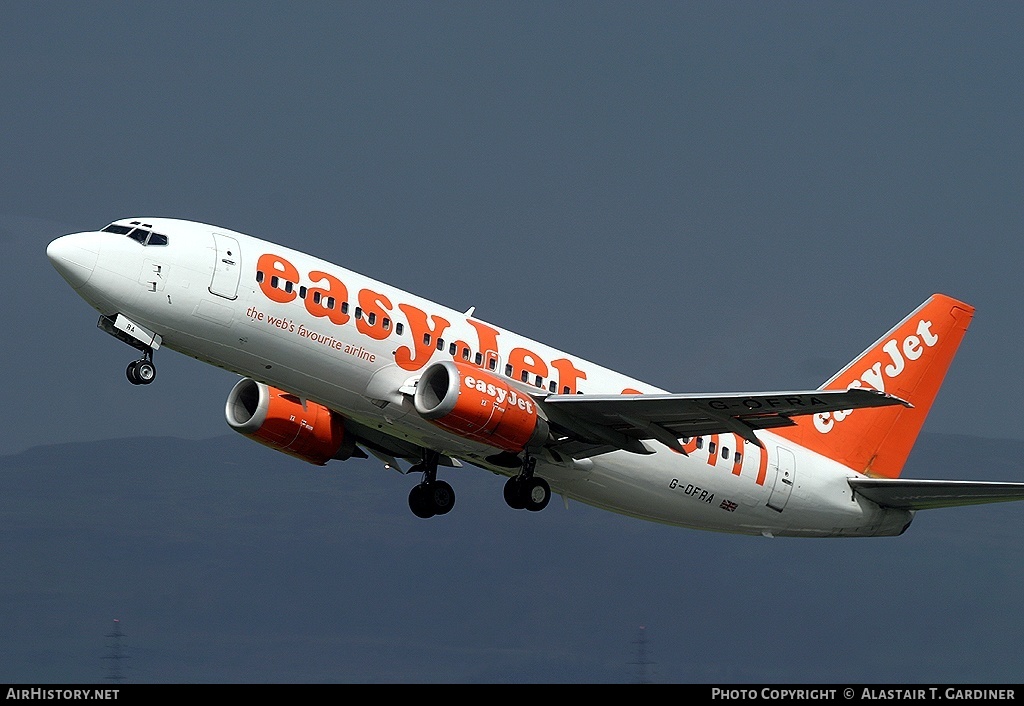 Aircraft Photo of G-OFRA | Boeing 737-36Q | EasyJet | AirHistory.net #61614
