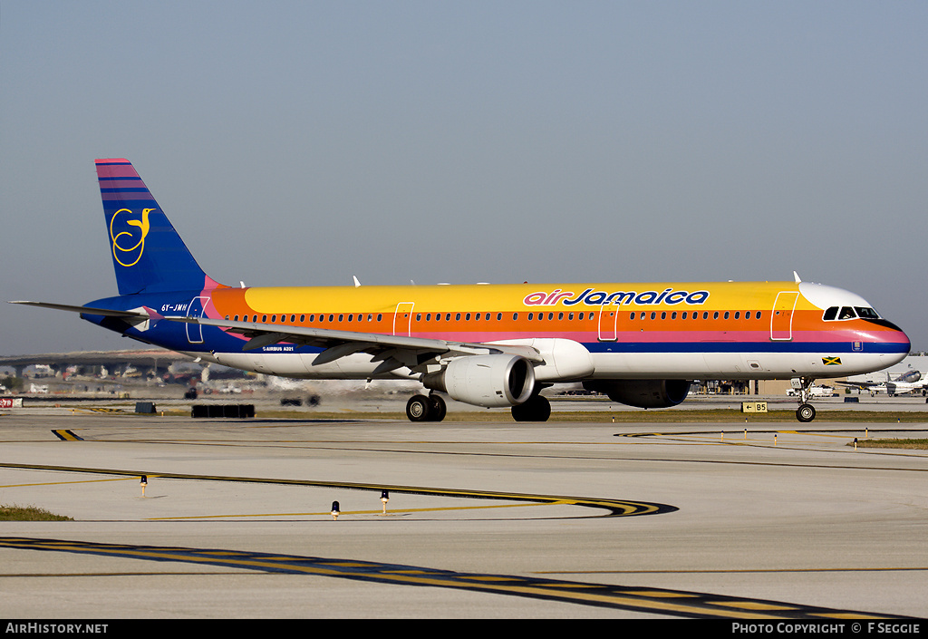 Aircraft Photo of 6Y-JMH | Airbus A321-211 | Air Jamaica | AirHistory.net #61666