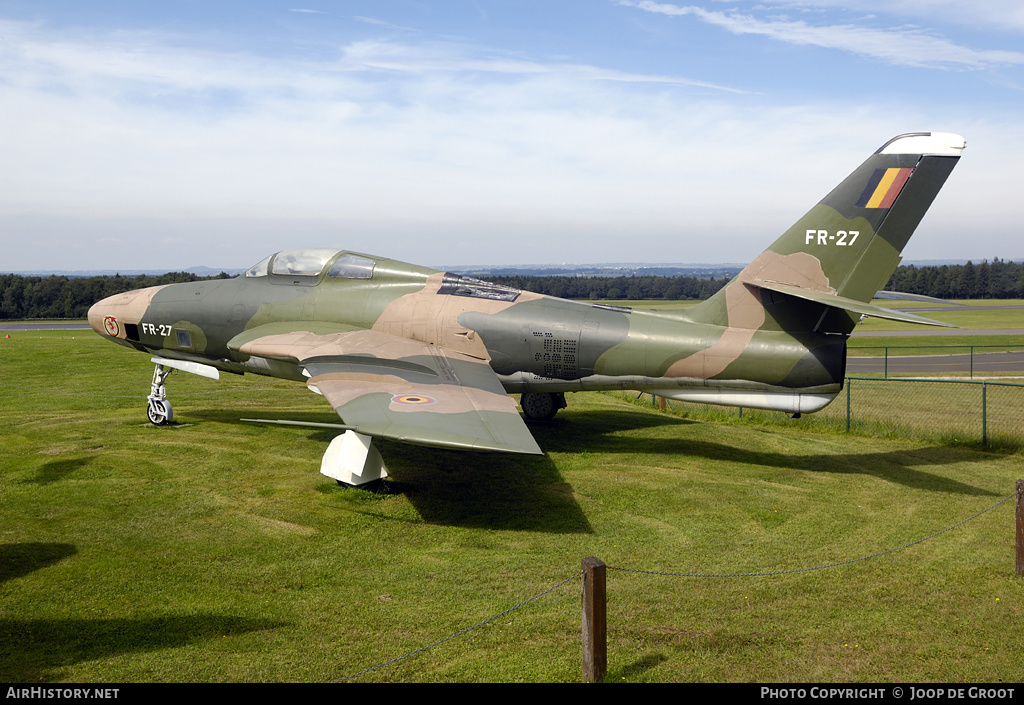 Aircraft Photo of FR-27 | Republic RF-84F Thunderflash | Belgium - Air Force | AirHistory.net #61730