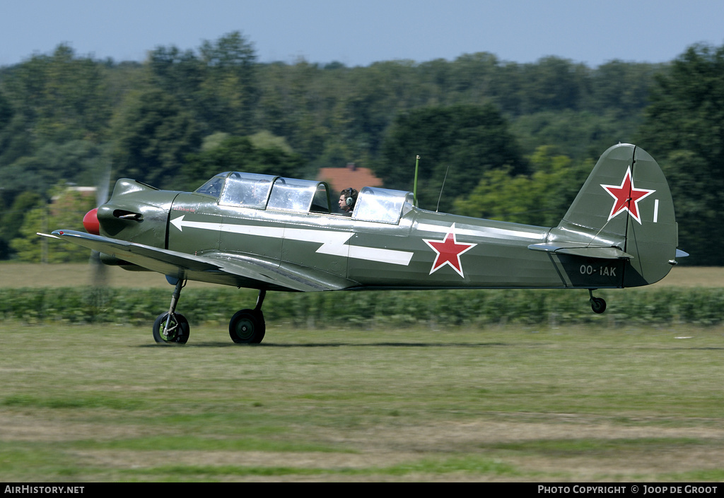 Aircraft Photo of OO-IAK / 1 white | Yakovlev Yak-18 | Soviet Union - Air Force | AirHistory.net #61786