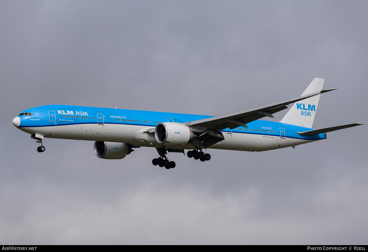 Aircraft Photo of PH-BVC | Boeing 777-306/ER | KLM Asia | AirHistory.net #61802