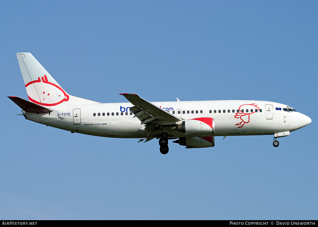 Aircraft Photo of G-TOYE | Boeing 737-33A | Bmibaby | AirHistory.net #61858
