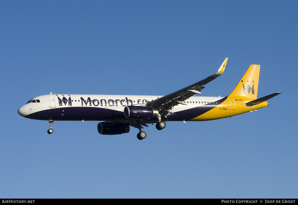 Aircraft Photo of G-ZBAE | Airbus A321-231 | Monarch Airlines | AirHistory.net #61867