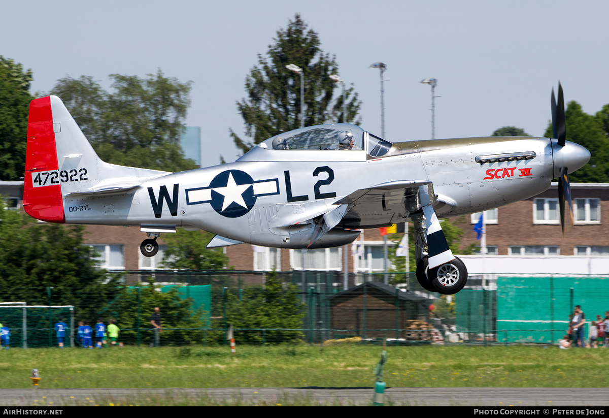 Aircraft Photo of OO-RYL / 472922 | North American TF-51D Mustang | USA - Air Force | AirHistory.net #61993