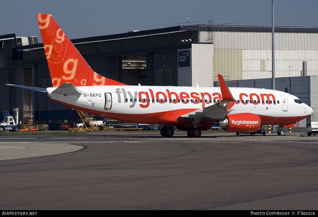 Aircraft Photo of G-SEFC | Boeing 737-7Q8 | Flyglobespan | AirHistory.net #62006
