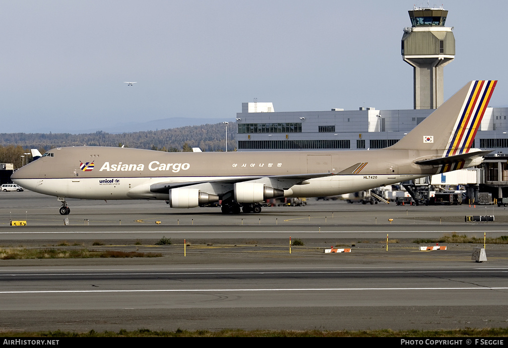 Aircraft Photo of HL7420 | Boeing 747-48EF/SCD | Asiana Airlines Cargo | AirHistory.net #62049