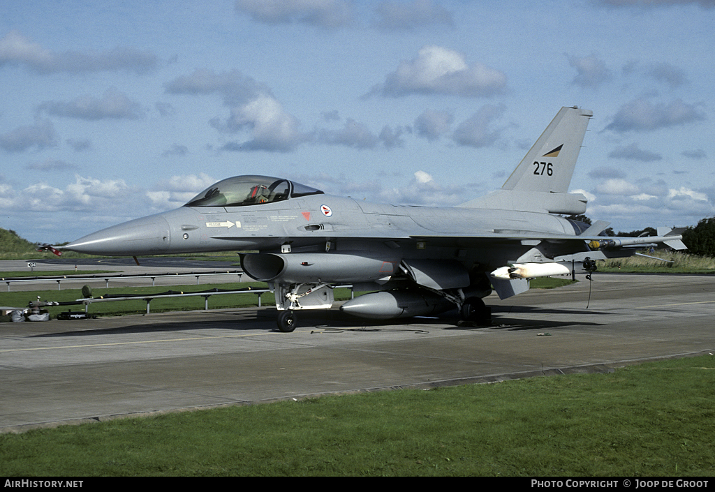 Aircraft Photo of 276 | General Dynamics F-16A Fighting Falcon | Norway - Air Force | AirHistory.net #62058
