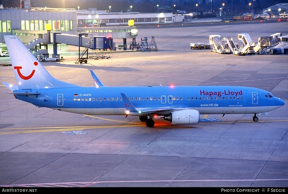 Aircraft Photo of D-AHFG | Boeing 737-8K5 | Hapag-Lloyd | AirHistory.net #62207