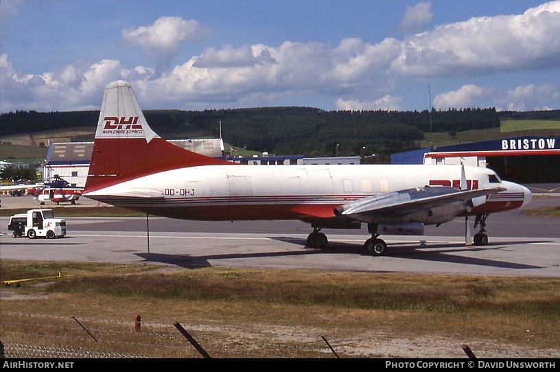 Aircraft Photo of OO-DHJ | Convair 580/F | DHL Worldwide Express | AirHistory.net #62264
