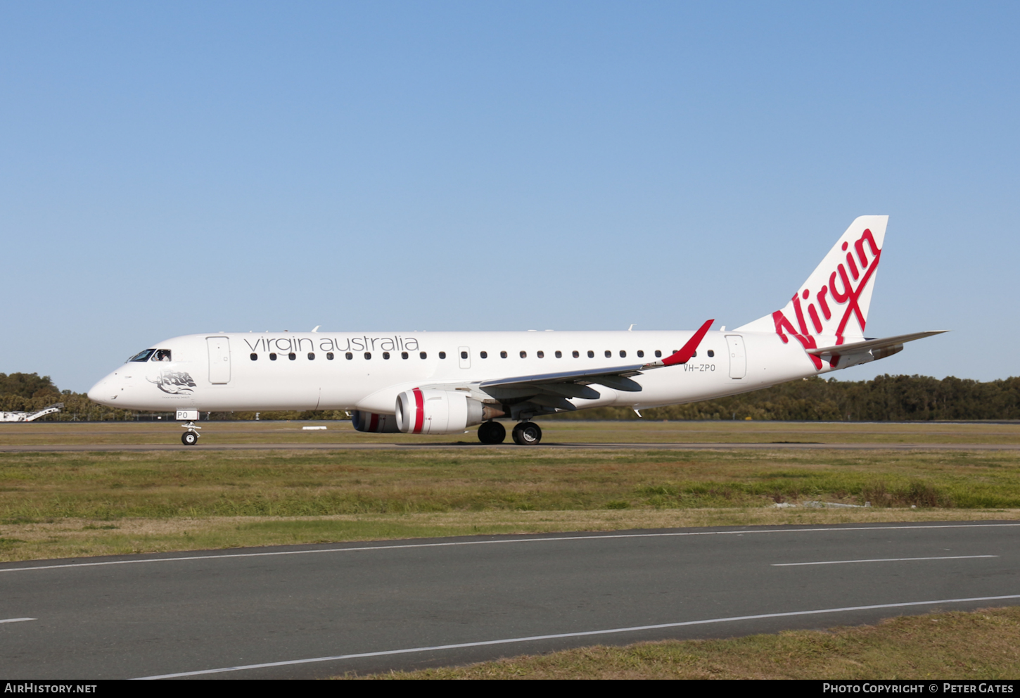 Aircraft Photo of VH-ZPO | Embraer 190AR (ERJ-190-100IGW) | Virgin Australia Airlines | AirHistory.net #62360