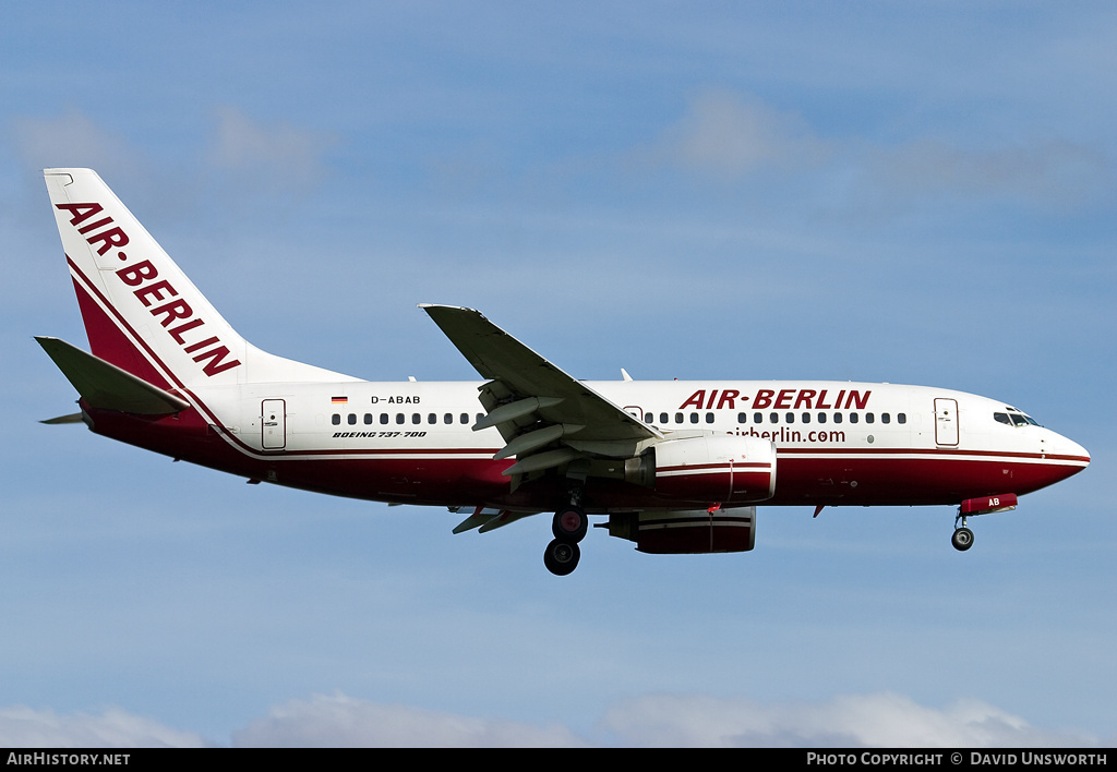 Aircraft Photo of D-ABAB | Boeing 737-76Q | Air Berlin | AirHistory.net #62371