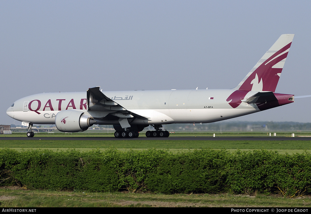 Aircraft Photo of A7-BFA | Boeing 777-FDZ | Qatar Airways Cargo | AirHistory.net #62410