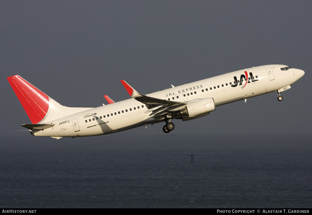 Aircraft Photo of JA307J | Boeing 737-846 | JAL Express - JAL | AirHistory.net #62434