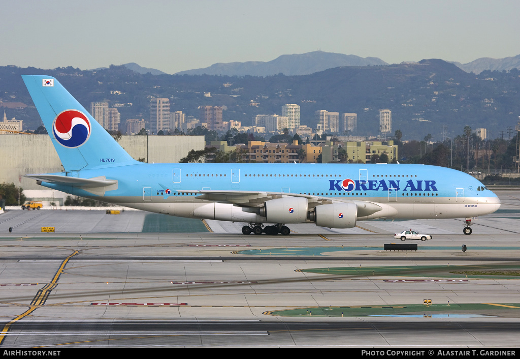 Aircraft Photo of HL7619 | Airbus A380-861 | Korean Air | AirHistory.net #62437