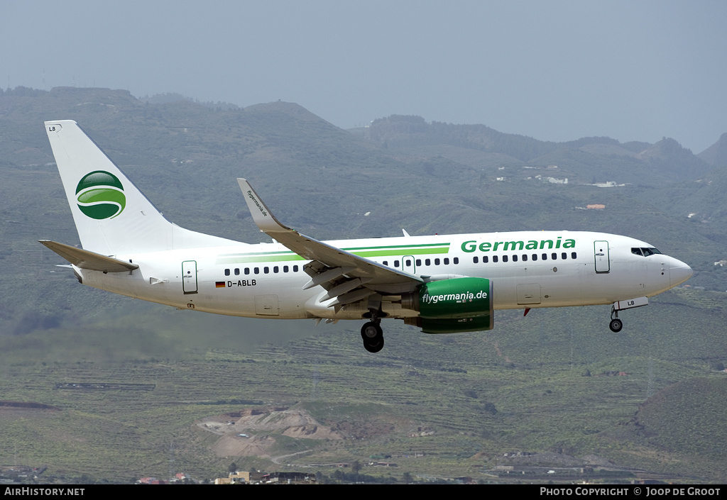 Aircraft Photo of D-ABLB | Boeing 737-76J | Germania | AirHistory.net #62511