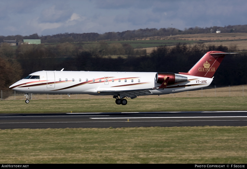 Aircraft Photo of VT-ARE | Bombardier CRJ Execliner (CL-600-2B19) | Club One Air | AirHistory.net #62558