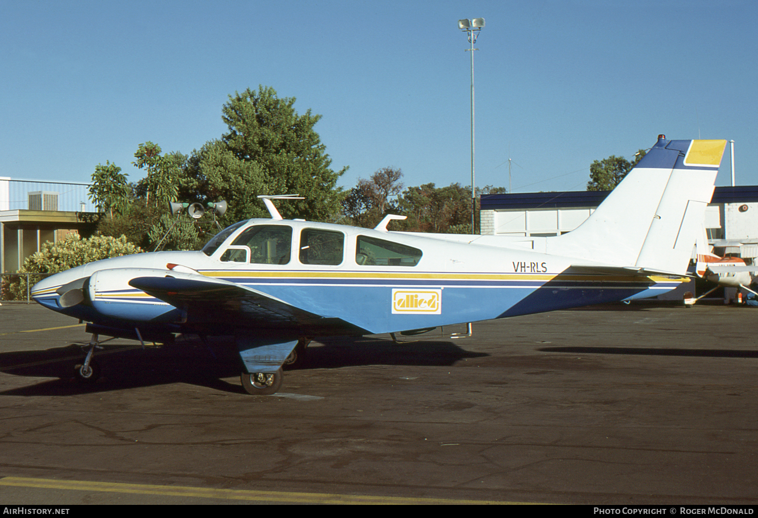 Aircraft Photo of VH-RLS | Beech C55 Baron (95-C55) | Allied Air | AirHistory.net #62597