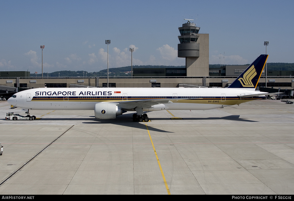 Aircraft Photo of 9V-SWG | Boeing 777-312/ER | Singapore Airlines | AirHistory.net #62619