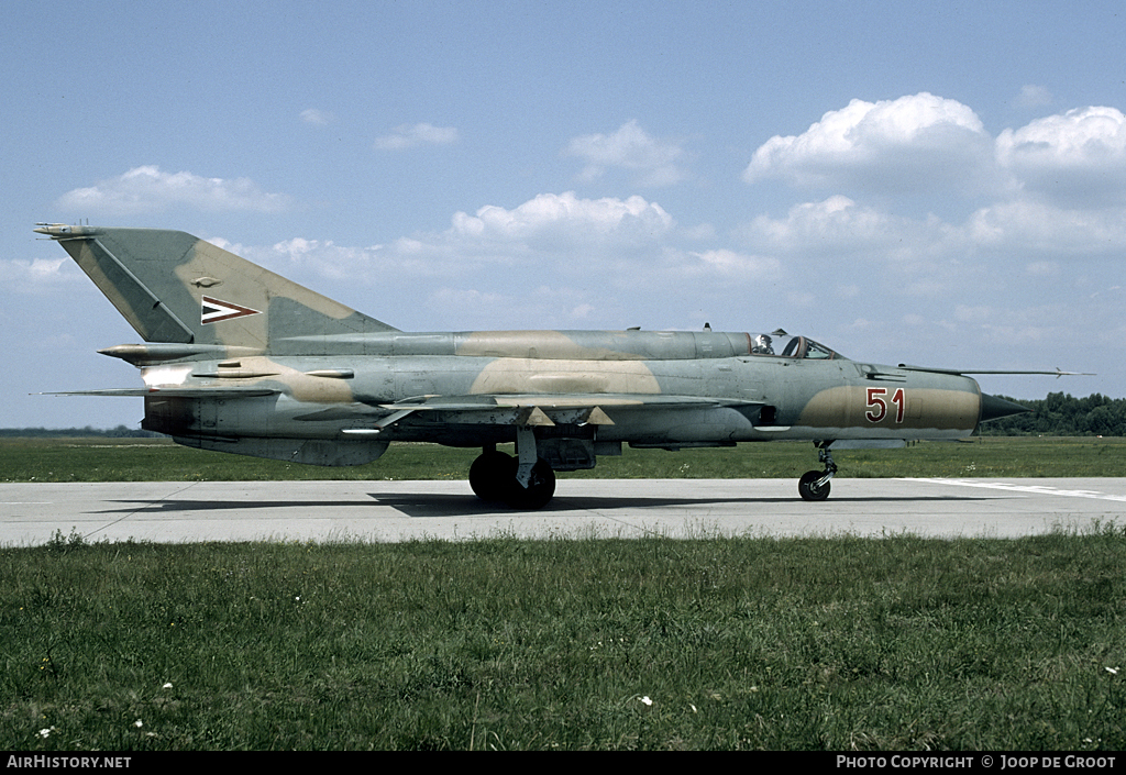 Aircraft Photo of 51 | Mikoyan-Gurevich MiG-21bis | Hungary - Air Force | AirHistory.net #62626
