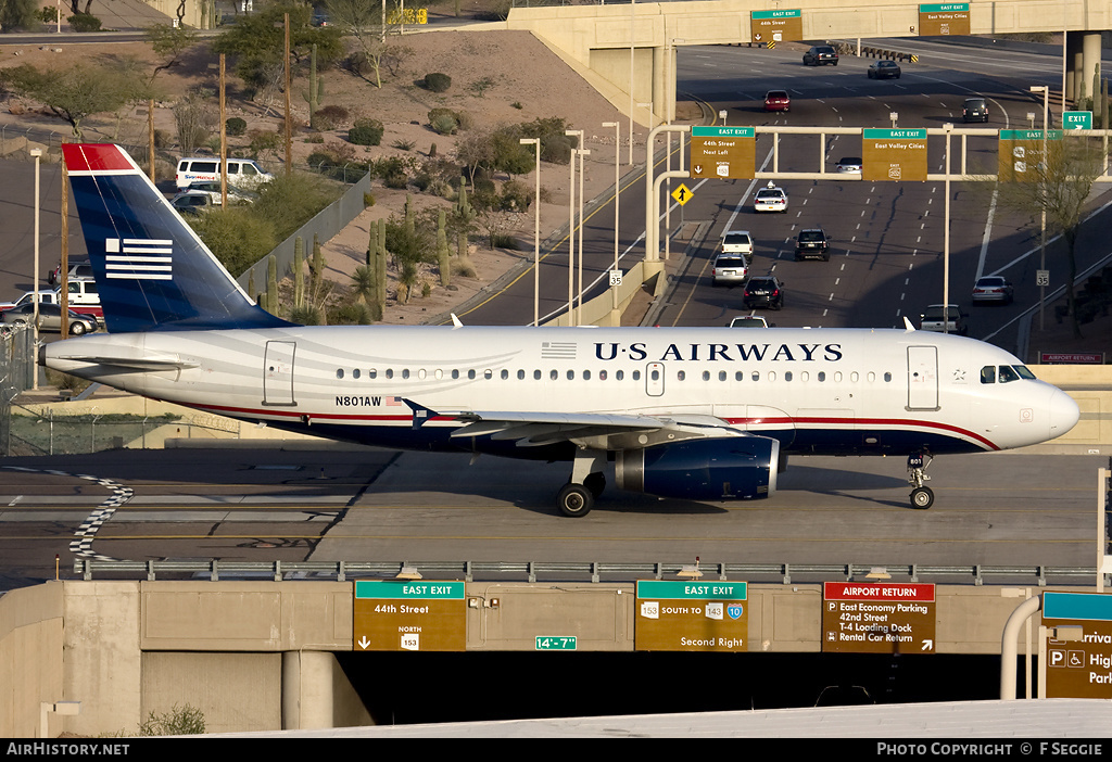 Aircraft Photo of N801AW | Airbus A319-132 | US Airways | AirHistory.net #62690