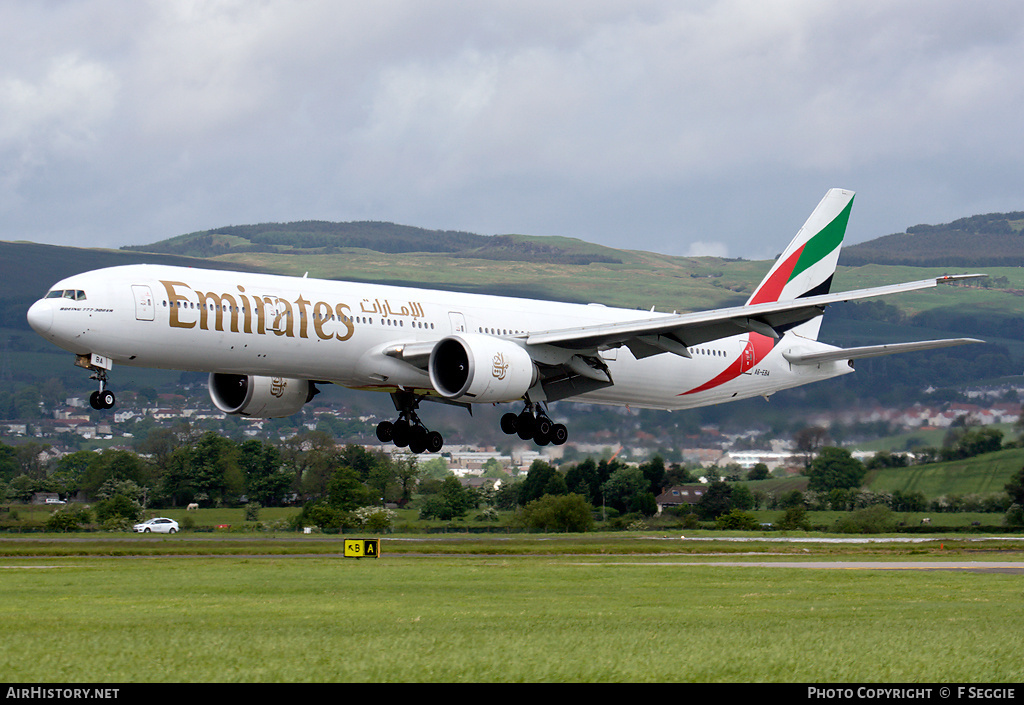Aircraft Photo of A6-EBA | Boeing 777-31H/ER | Emirates | AirHistory.net #62741