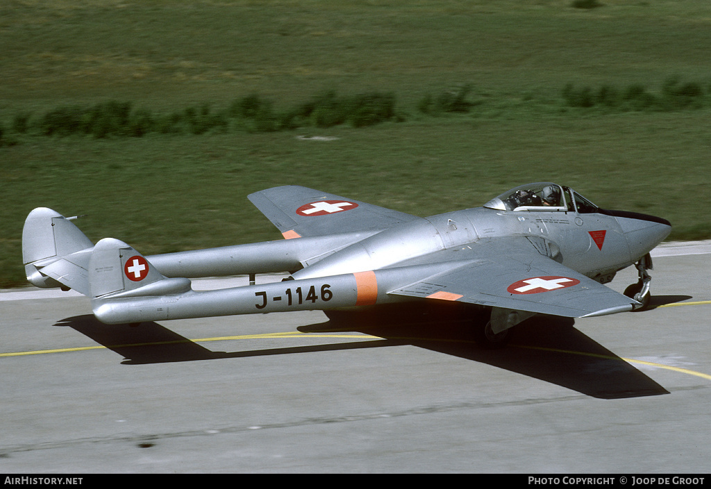 Aircraft Photo of J-1146 | De Havilland D.H. 100 Vampire FB6 | Switzerland - Air Force | AirHistory.net #62789