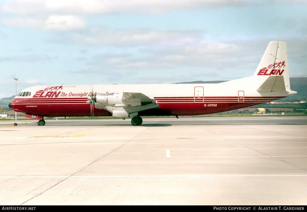 Aircraft Photo of G-APEM | Vickers 953C Merchantman | Elan Overnight Delivery System | AirHistory.net #62884