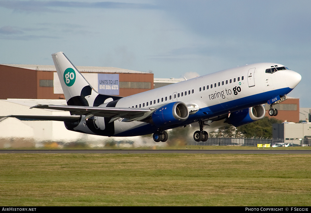 Aircraft Photo of G-ODUS | Boeing 737-36Q | Go Fly | AirHistory.net #62973