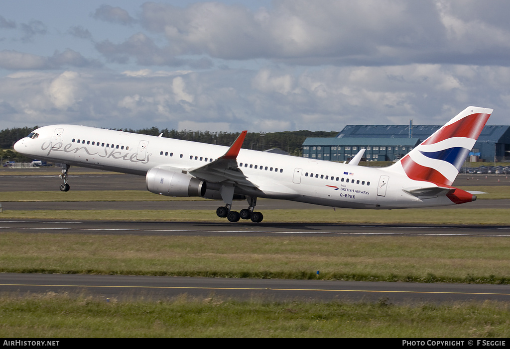 Aircraft Photo of G-BPEK | Boeing 757-236 | OpenSkies | AirHistory.net #62984