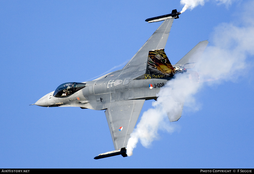Aircraft Photo of J-008 | General Dynamics F-16AM Fighting Falcon | Netherlands - Air Force | AirHistory.net #62992