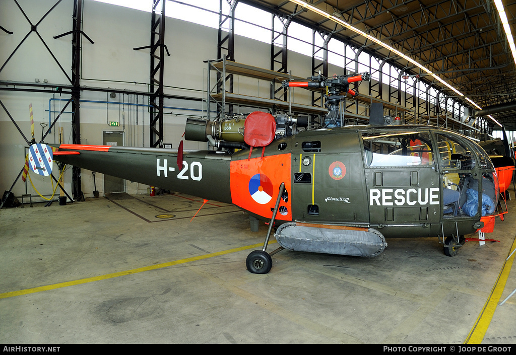 Aircraft Photo of H-20 | Sud SE-3160 Alouette III | Netherlands - Air Force | AirHistory.net #63008