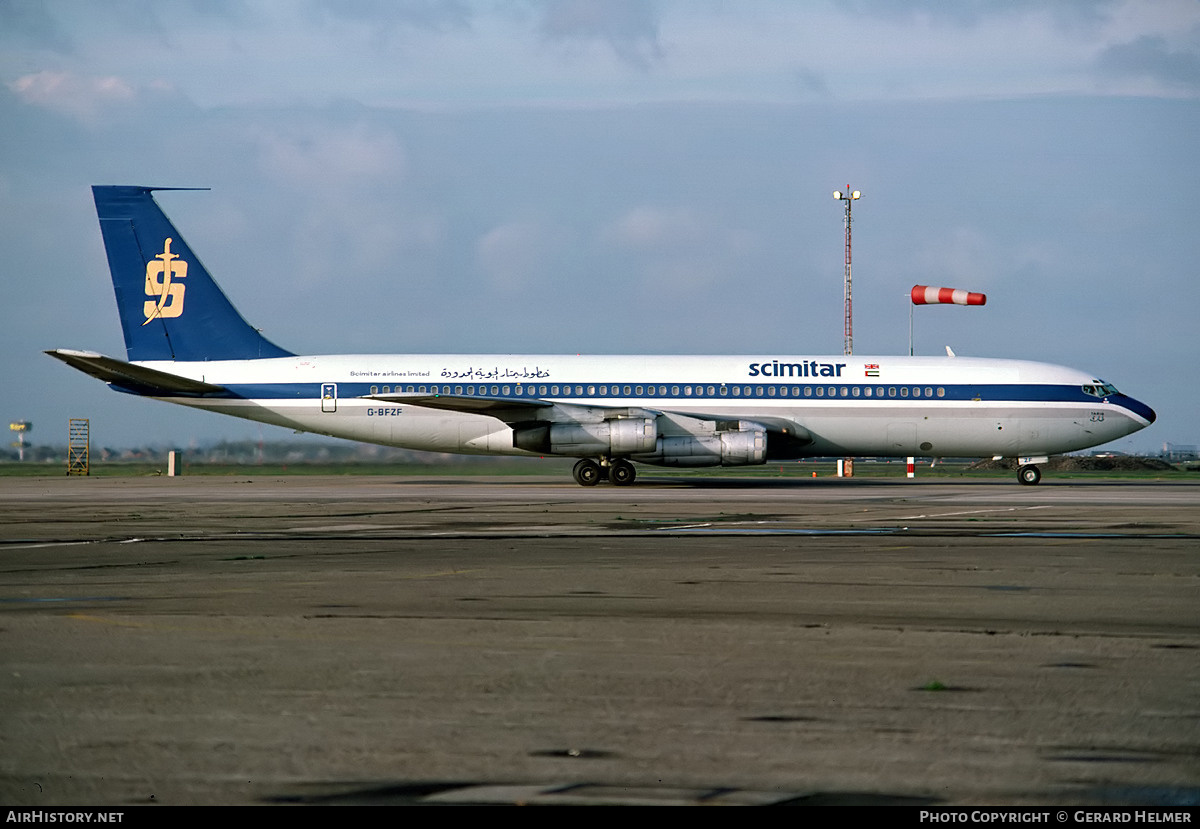 Aircraft Photo of G-BFZF | Boeing 707-321C | Scimitar Airlines | AirHistory.net #63084