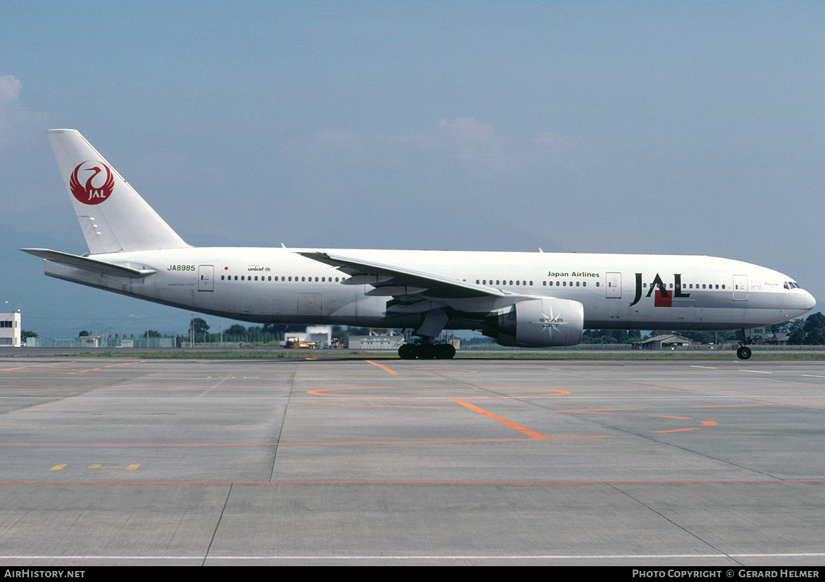 Aircraft Photo of JA8985 | Boeing 777-246 | Japan Airlines - JAL | AirHistory.net #63159