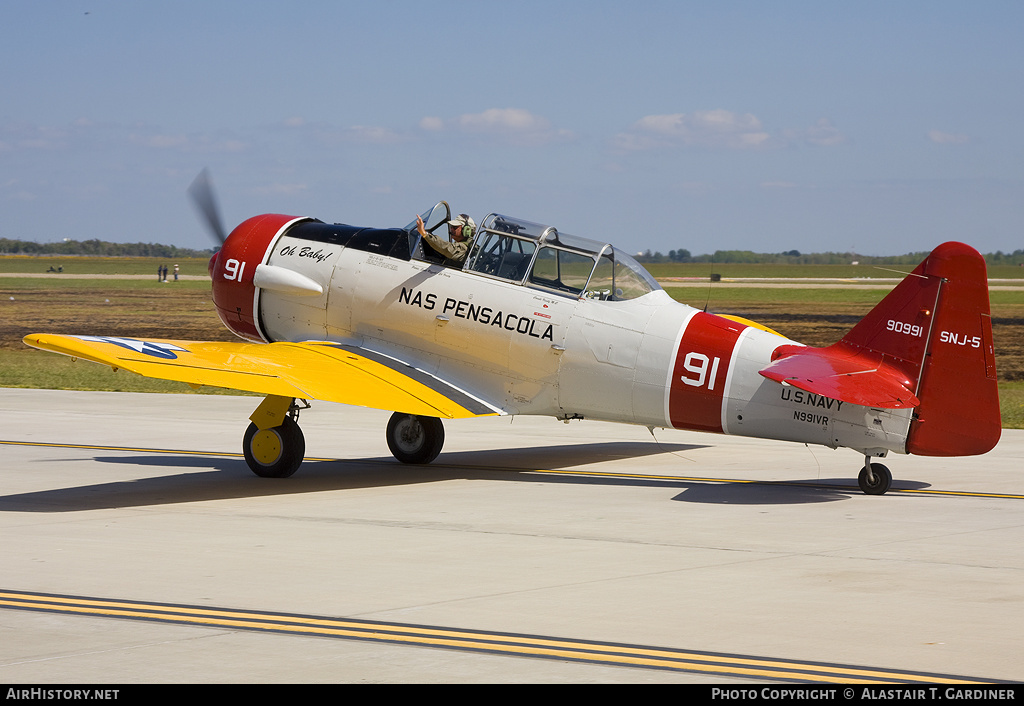 Aircraft Photo of N991VR / 90991 | North American SNJ-5 Texan | USA - Navy | AirHistory.net #63185