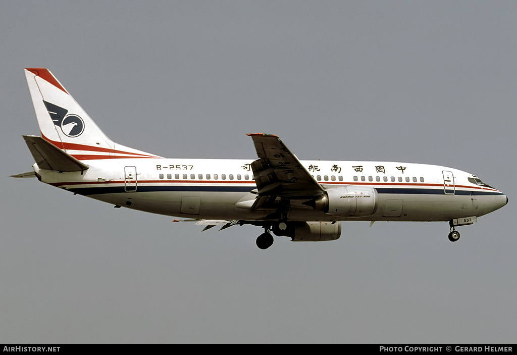 Aircraft Photo of B-2537 | Boeing 737-3Z0 | China Southwest Airlines | AirHistory.net #63251