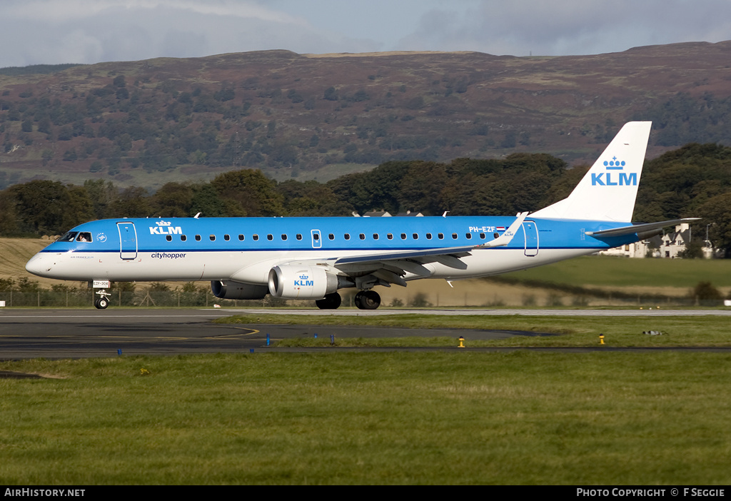 Aircraft Photo of PH-EZF | Embraer 190STD (ERJ-190-100STD) | KLM Cityhopper | AirHistory.net #63301