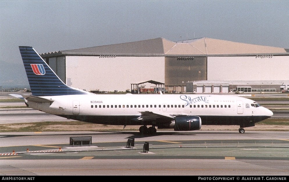 Aircraft Photo of N394UA | Boeing 737-322 | Shuttle by United | AirHistory.net #63309