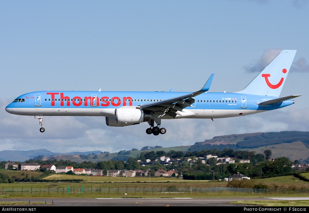 Aircraft Photo of G-OOBF | Boeing 757-28A | Thomson Airways | AirHistory.net #63318