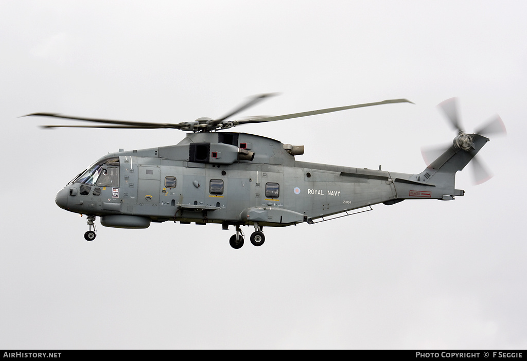 Aircraft Photo of ZH834 | EHI EH101-111 Merlin HM1 | UK - Navy | AirHistory.net #63351
