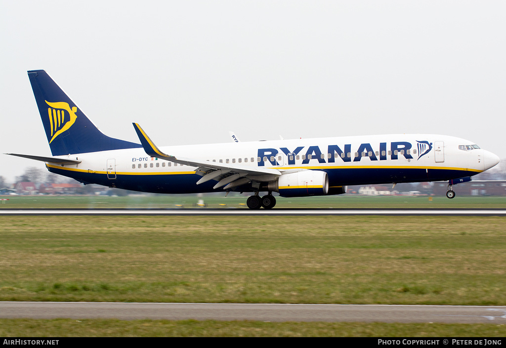 Aircraft Photo of EI-DYC | Boeing 737-8AS | Ryanair | AirHistory.net #63604