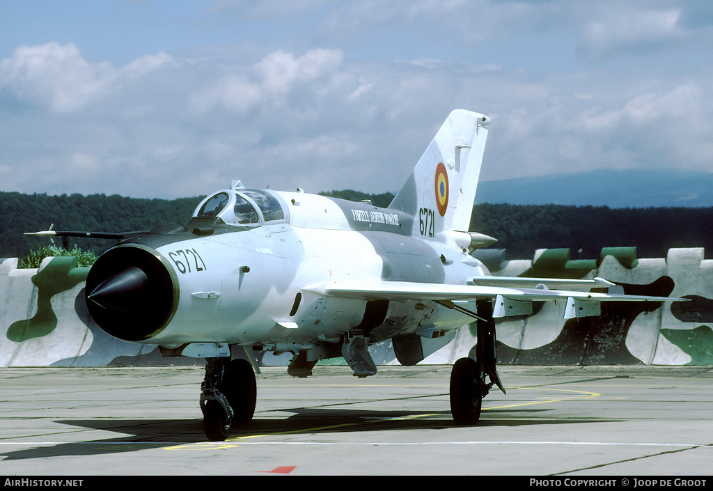 Aircraft Photo of 6721 | Mikoyan-Gurevich MiG-21MF-75 Lancer C | Romania - Air Force | AirHistory.net #63699