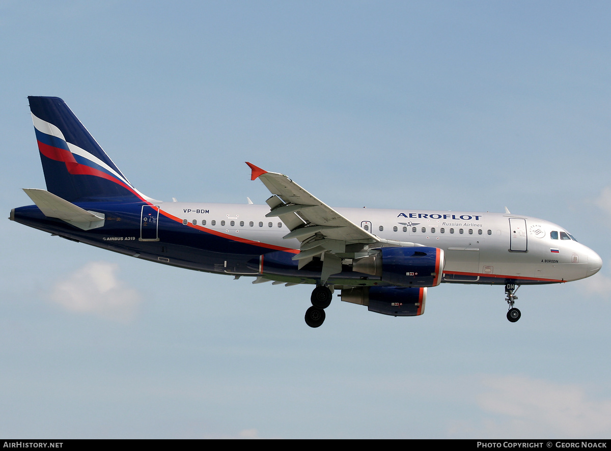 Aircraft Photo of VP-BDM | Airbus A319-111 | Aeroflot - Russian Airlines | AirHistory.net #63742