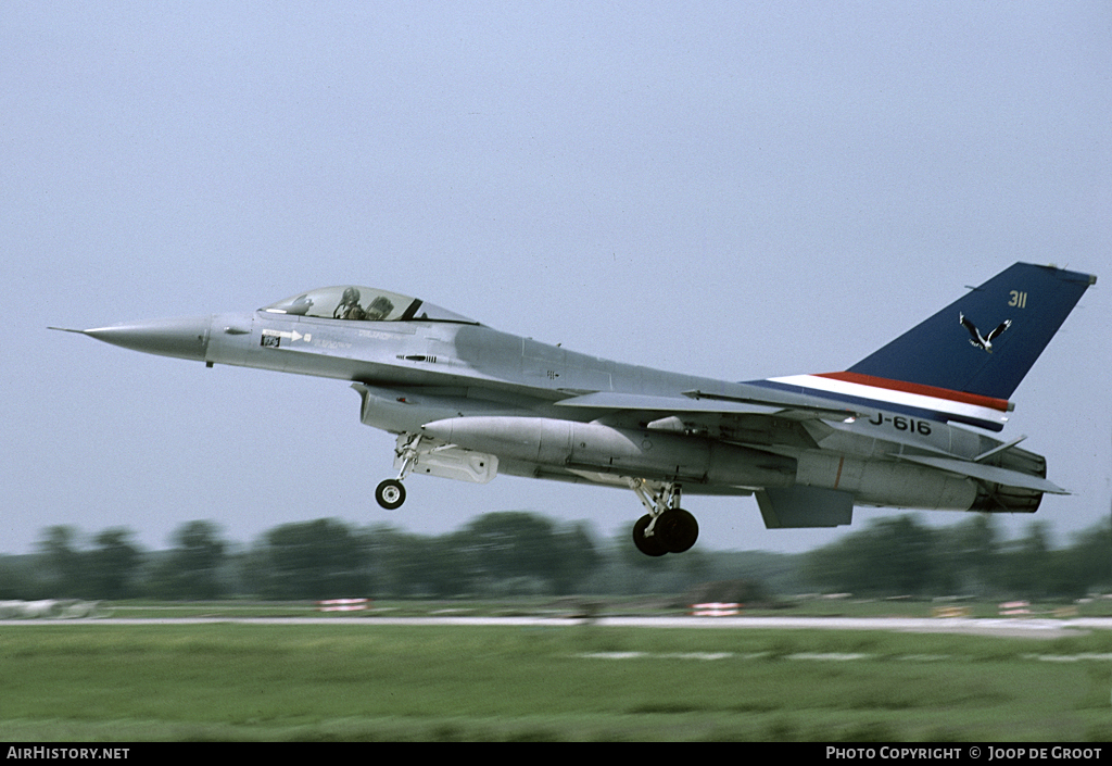Aircraft Photo of J-616 | General Dynamics F-16A Fighting Falcon | Netherlands - Air Force | AirHistory.net #63753