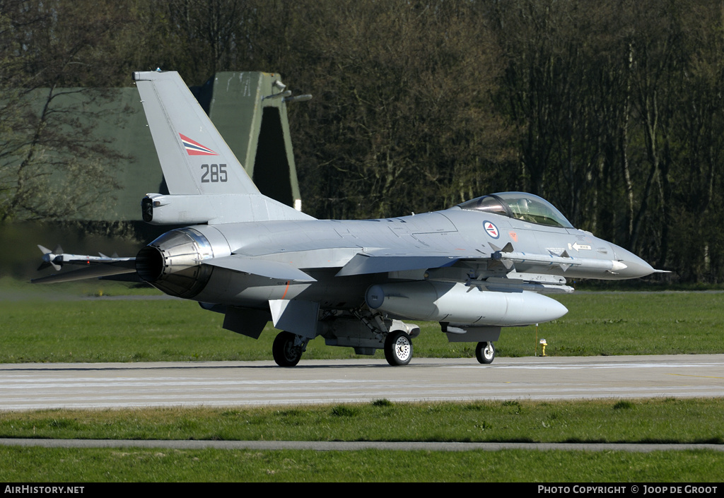 Aircraft Photo of 285 | General Dynamics F-16AM Fighting Falcon | Norway - Air Force | AirHistory.net #63948