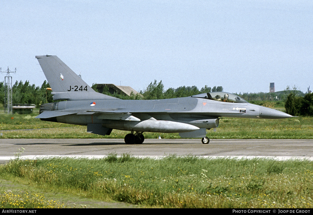 Aircraft Photo of J-244 | General Dynamics F-16A Fighting Falcon | Netherlands - Air Force | AirHistory.net #63957