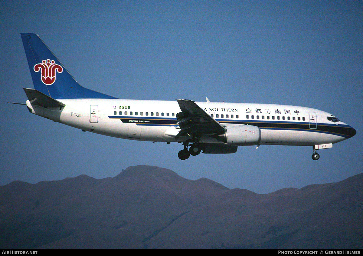 Aircraft Photo of B-2526 | Boeing 737-3Y0 | China Southern Airlines | AirHistory.net #64024