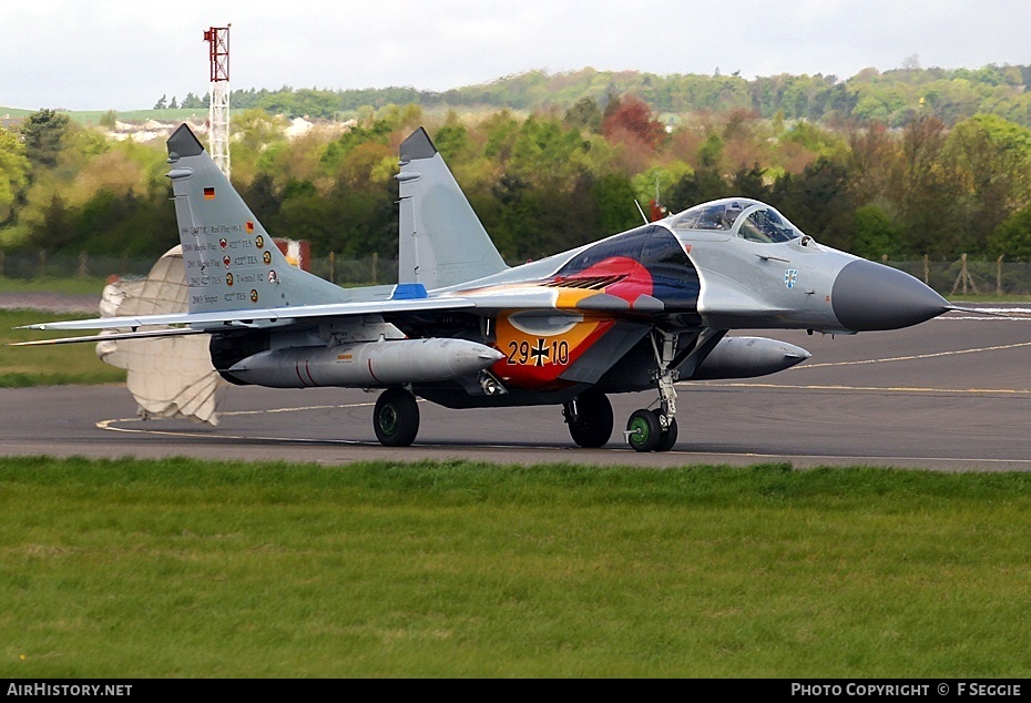 Aircraft Photo of 2910 | Mikoyan-Gurevich MiG-29G (9-12A) | Germany - Air Force | AirHistory.net #64073