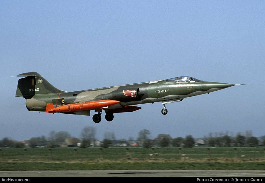 Aircraft Photo of FX40 | Lockheed F-104G Starfighter | Belgium - Air Force | AirHistory.net #64276