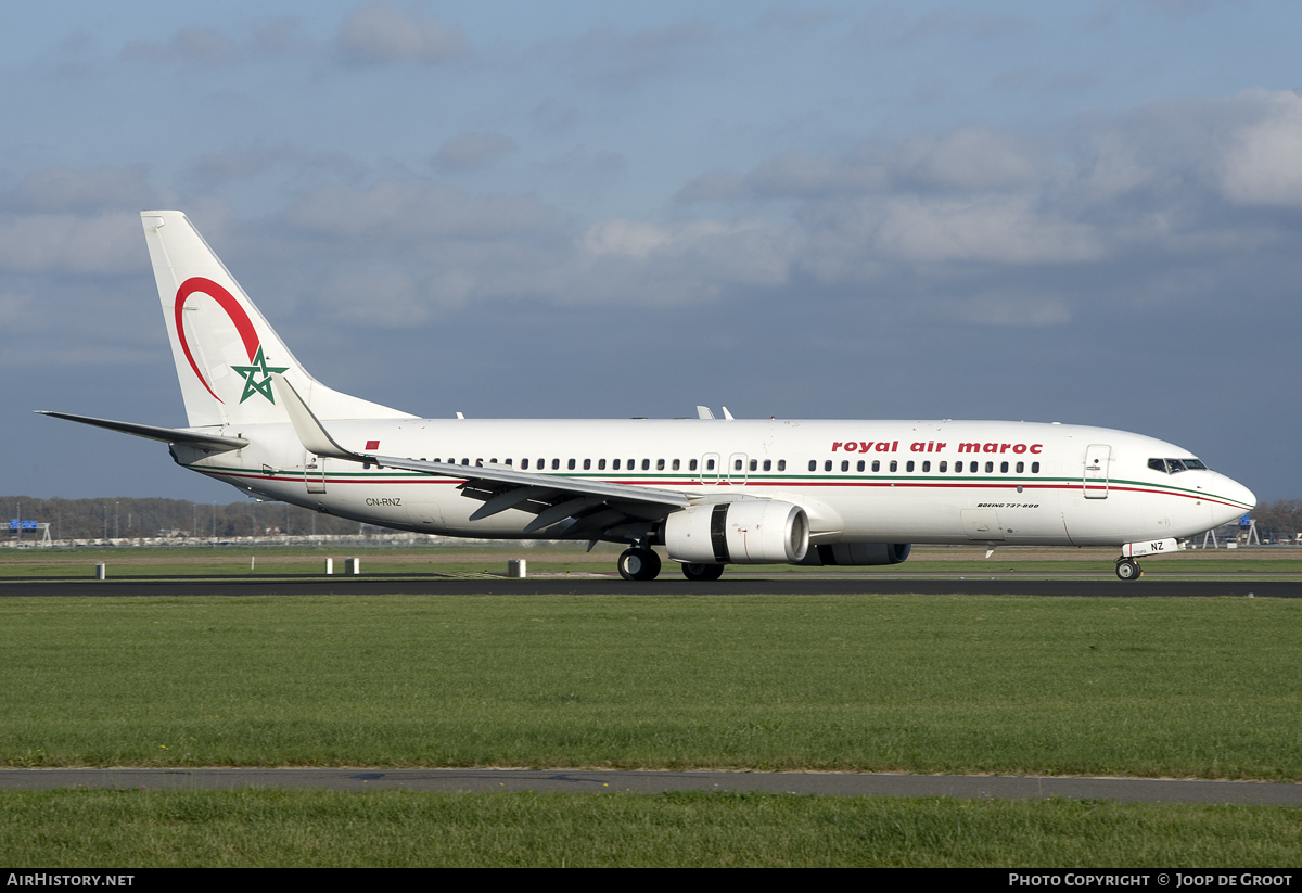 Aircraft Photo of CN-RNZ | Boeing 737-8B6 | Royal Air Maroc - RAM | AirHistory.net #64287