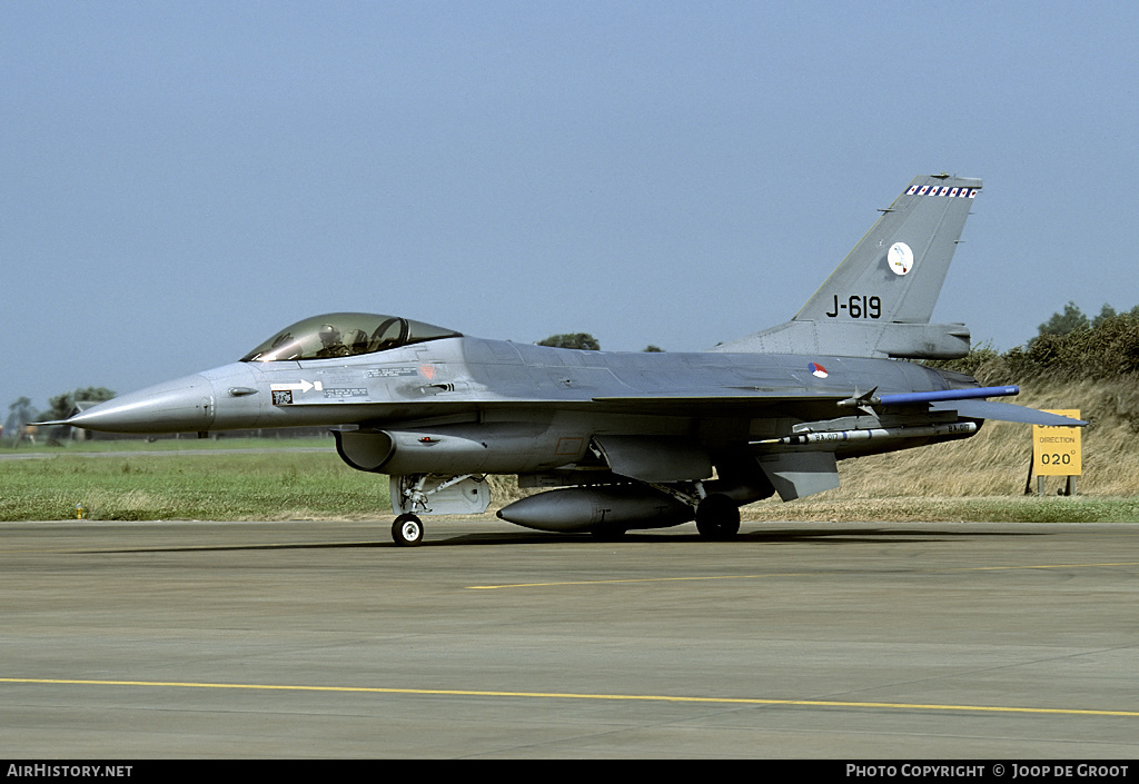 Aircraft Photo of J-619 | General Dynamics F-16A Fighting Falcon | Netherlands - Air Force | AirHistory.net #64292